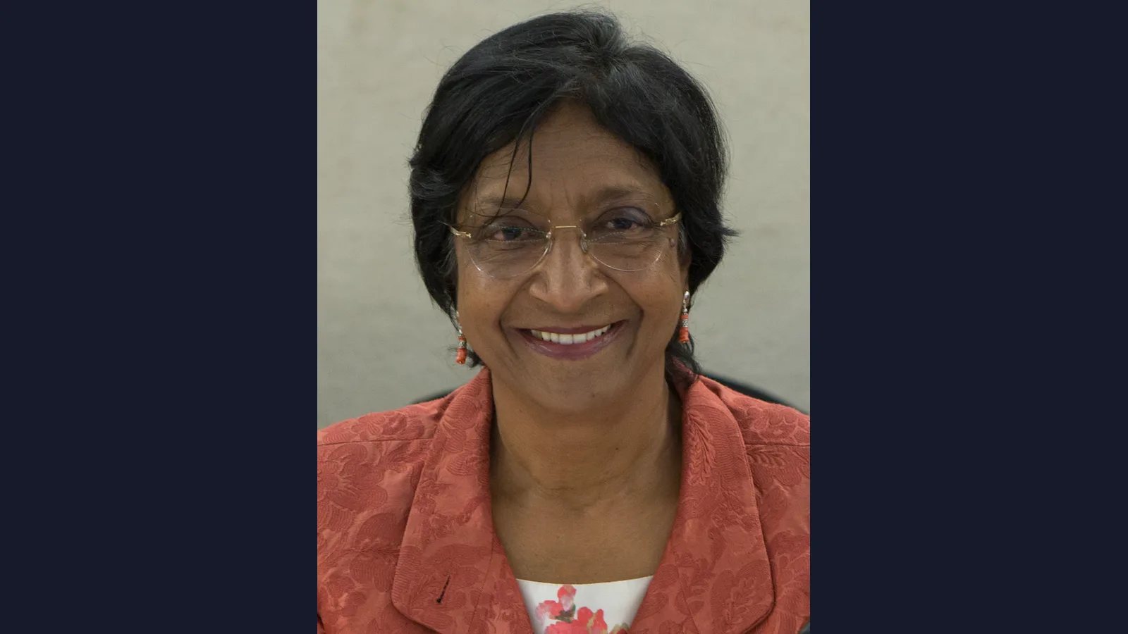 Navi Pillay Nobel Peace Prize 2026 laureate portrayed in a public event photograph